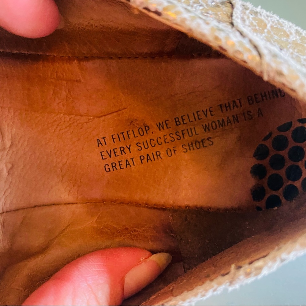 FitFlop | Silver Metallic Superbendy Ballet Flats - Picture 8 of 9